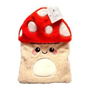 Mushroom Hot Water Bottle Cute Soft Fuzzy Plush Warm Water Bag Heat Relief New